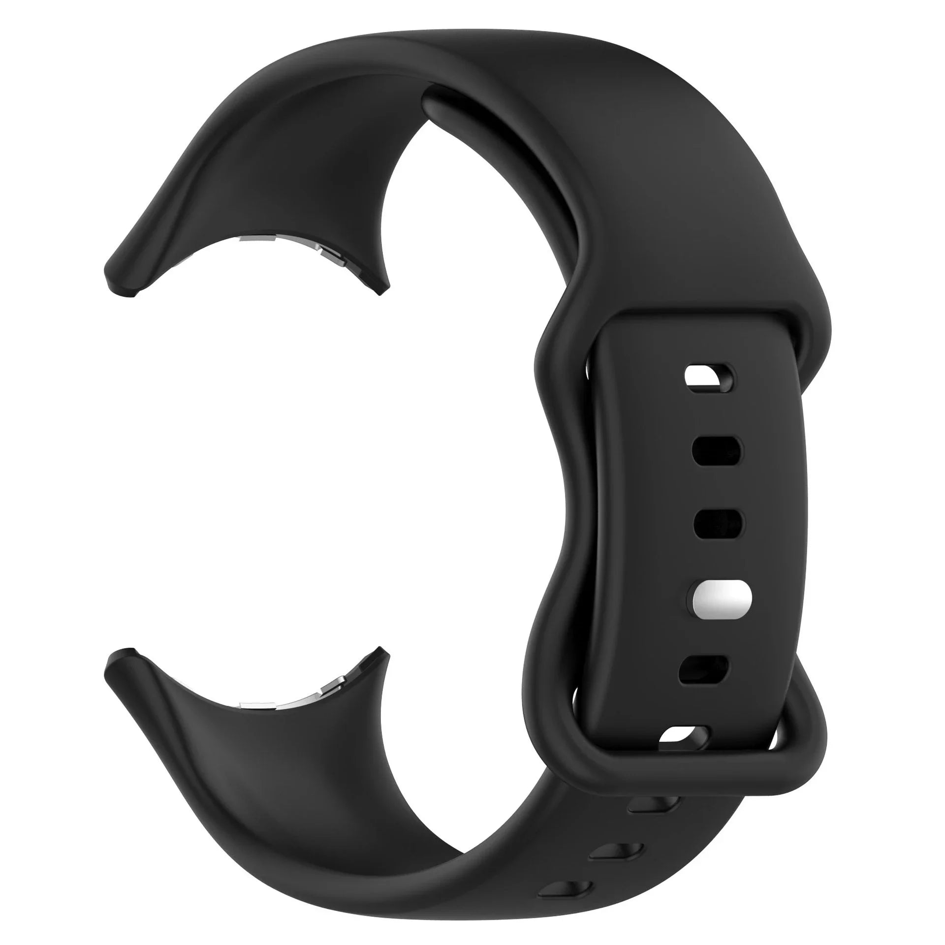 Silicone Strap for Google Pixel Watch 3 41 45mm Butterfly Buckle Sport Bracelet Correa for Google Pixel 2 1 Watch Accessories Qme Black Pixel Watch 3 41mm