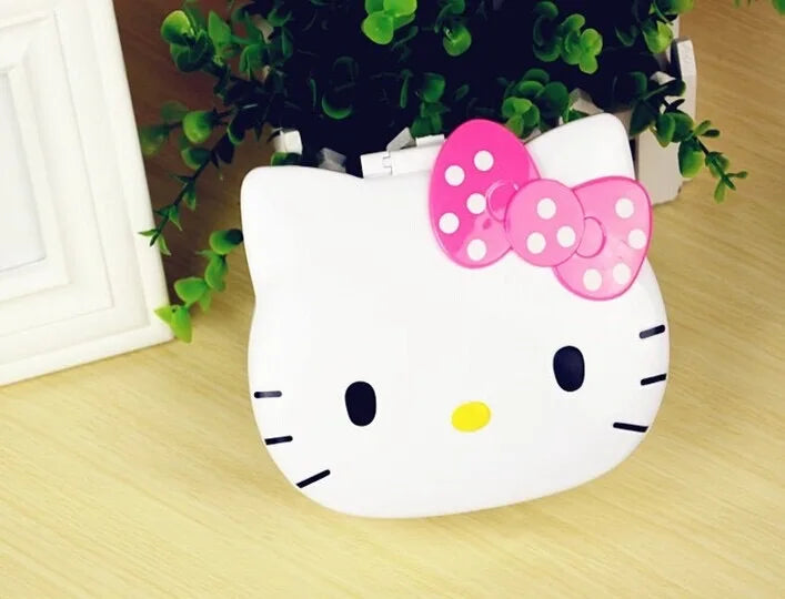 Hello Kitty Storage Box New Cartoon-Themed Desktop Storage Box and Mirror Set, Makeup and Jewelry Box Qme 3