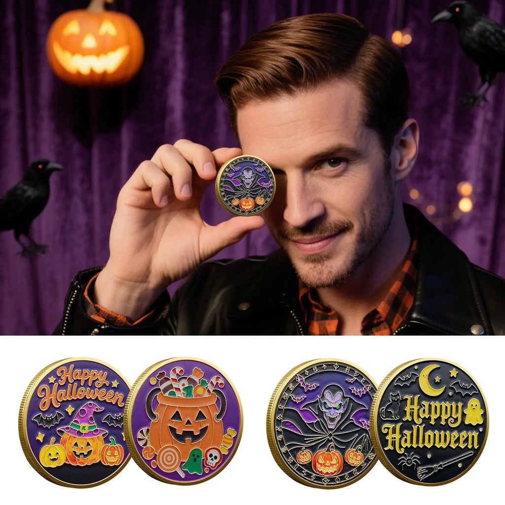 Coin Collectors Halloween Metal Toy Party Decorations Art Decor Qme