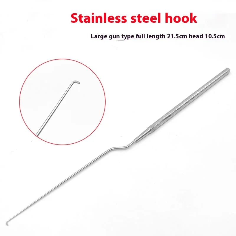 Stainless Steel Cerumen Hook Ear Pick Wax Shovel Spoon Hard Earwax Qme d