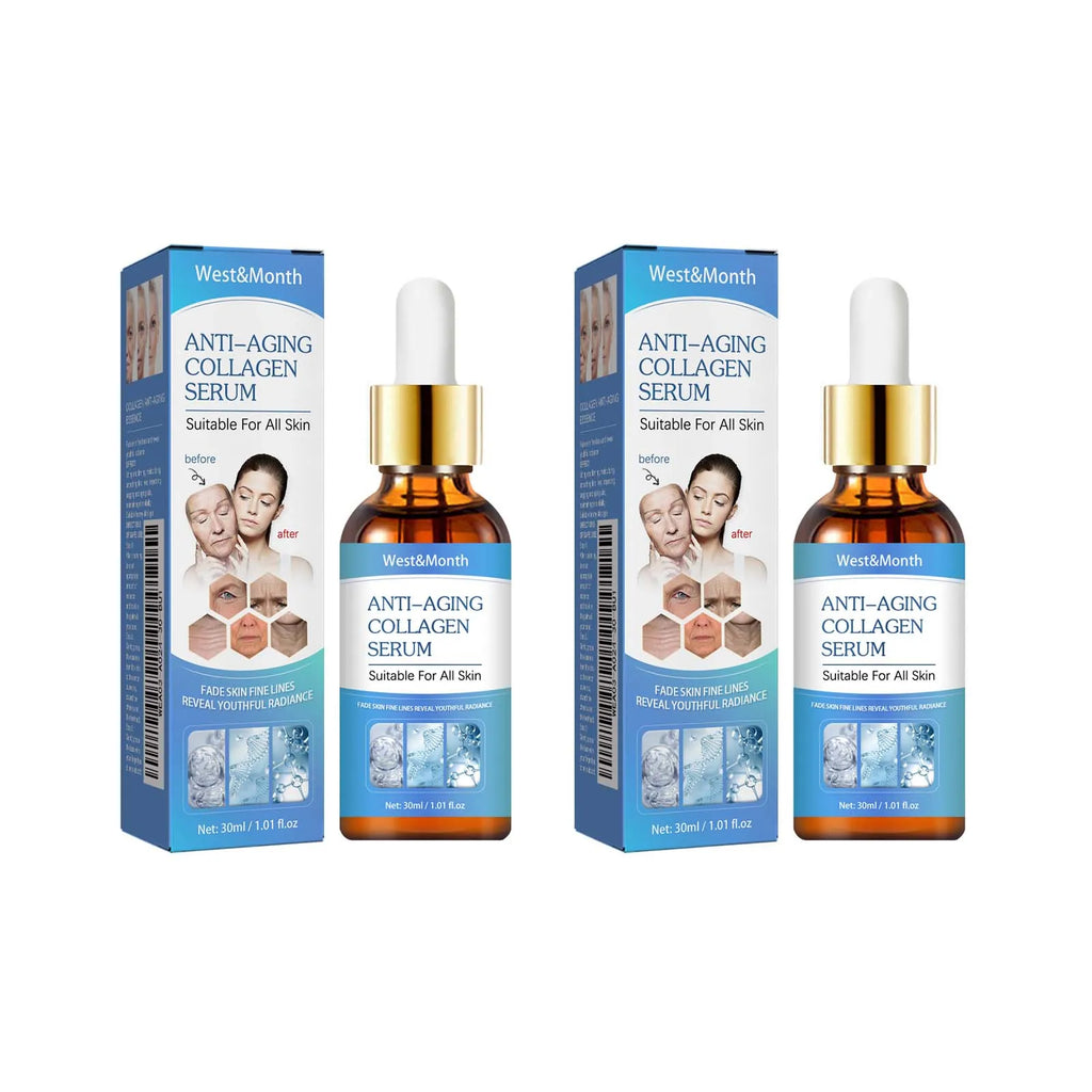 Collagen Face Serum Tighten Lifting Lightening Fine Lines Wrinkle Nourishing Anti-aging Moisturizing Brighten Essence Skin Care Qme 2Pcs