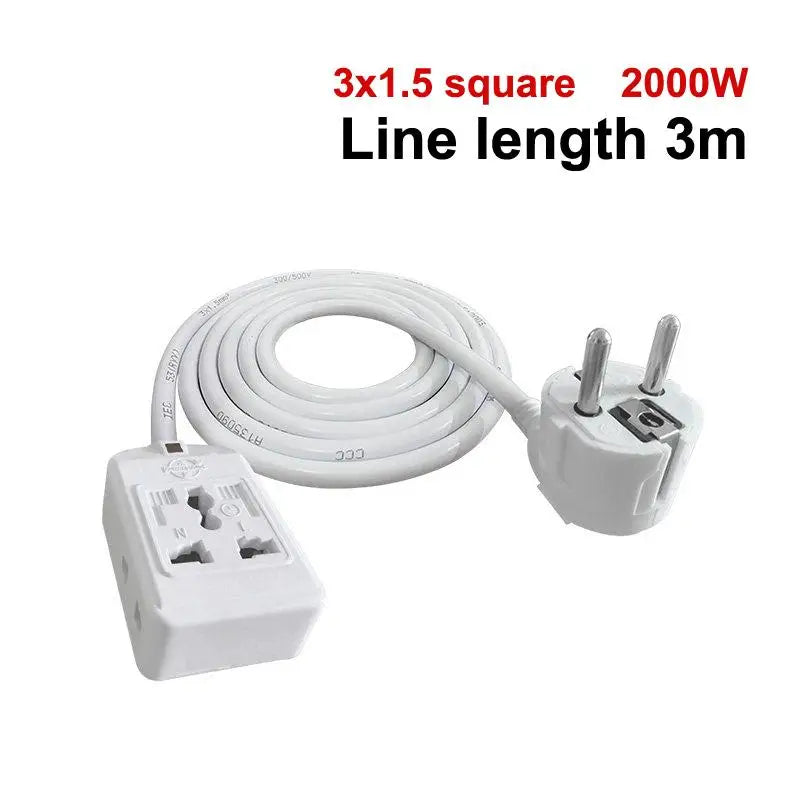 Home Office Schuko Power Strip 3-Outlet 7-Hole Extension Cord Qme 300CM