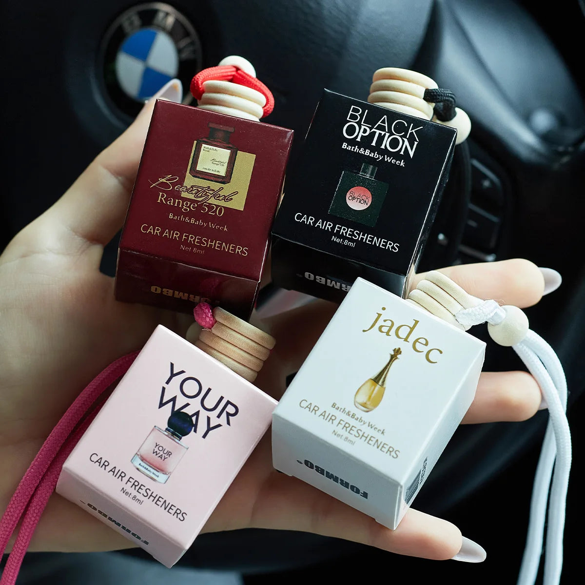 Car Perfume Long-lasting Fragrance Hanging Cord Air Freshener Qme