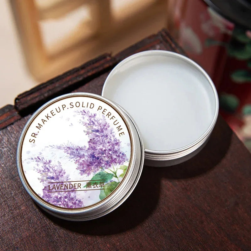 Woman Lavender Solid Perfume Portable Solid Balm Fresh Elegant Long-lasting Fragrances Cream Plant Flower Body Aroma Deodorants Qme LAVEDER