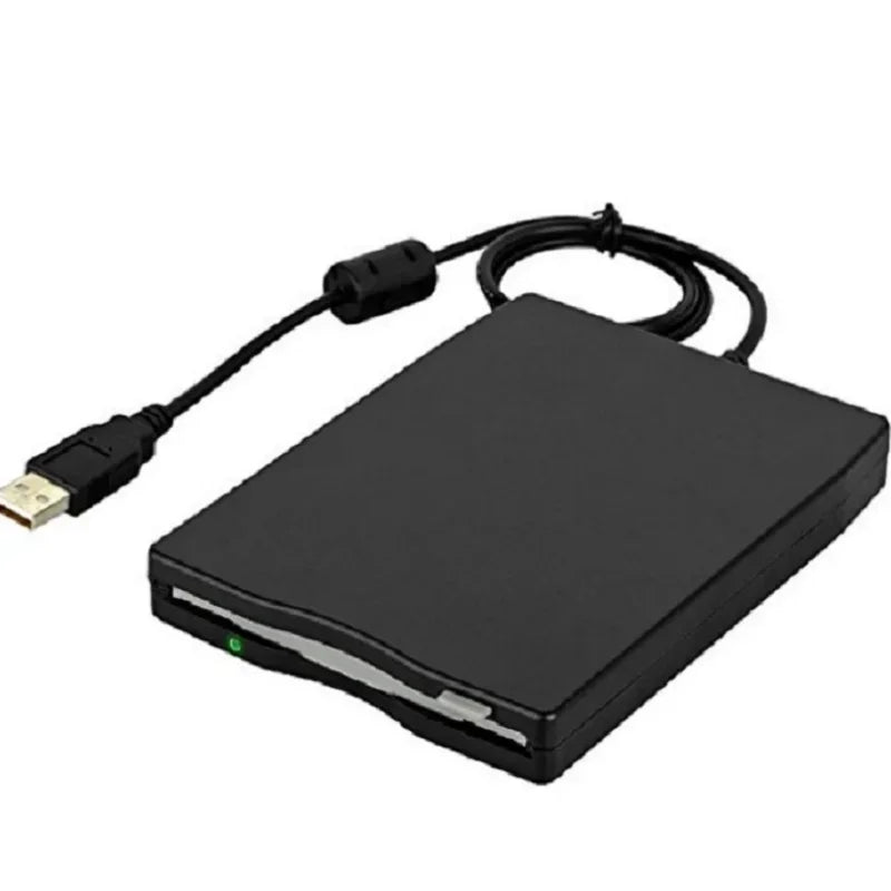 1pcs USB Floppy Disk Reader Drive 3.5” External Portable 1.44 MB FDD Diskette Drive for Windows 7 8 2000 XP Vista PC Laptop Qme 1pcs black