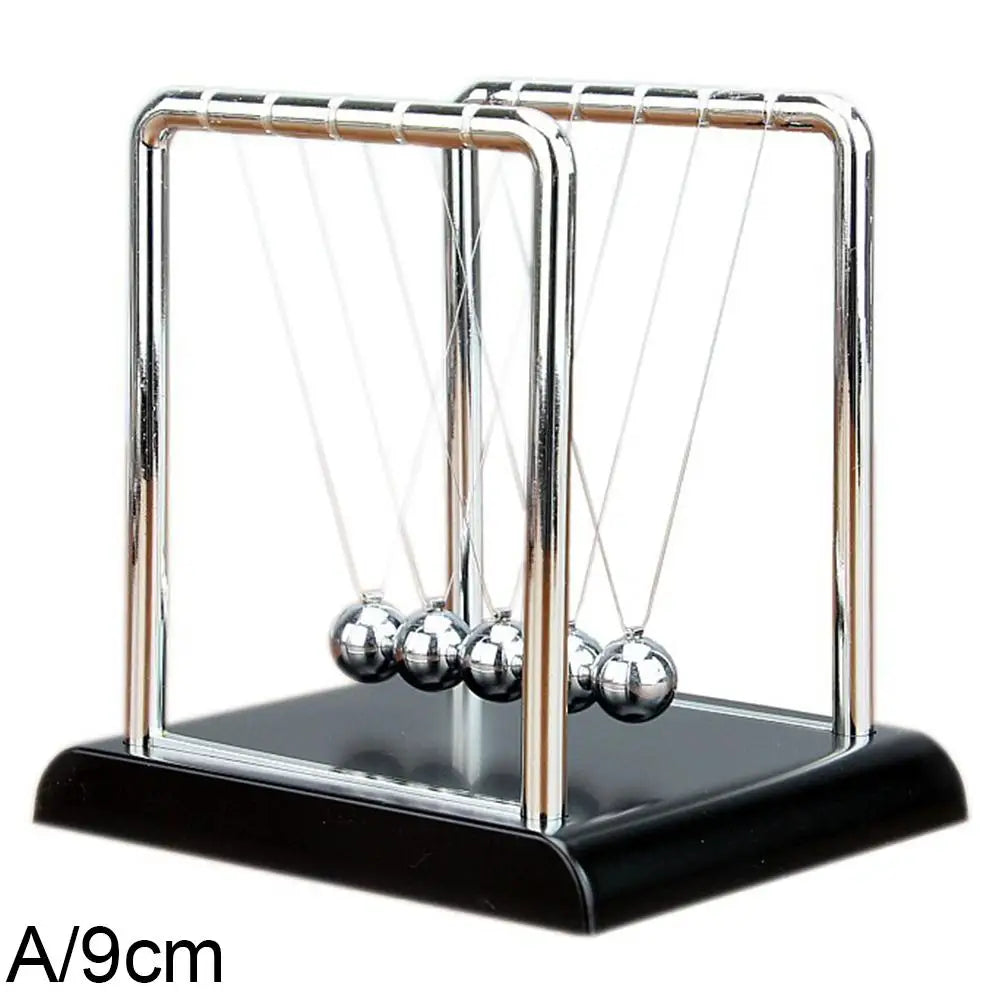 Newton's Cradle Balance Ball Steel Pendulum Motion Toy for Physics Science Education Stress Relief Desk Christmas Home Decor Qme 9cm