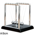 Newton's Cradle Balance Ball Steel Pendulum Motion Toy for Physics Science Education Stress Relief Desk Christmas Home Decor Qme 9cm