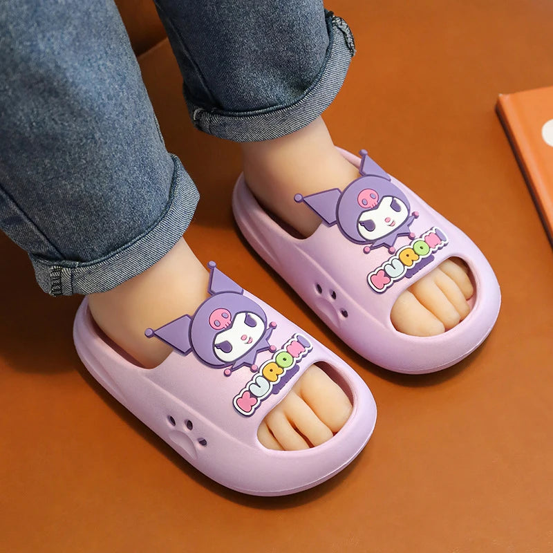 Hello Kitty Kuromi Cartoon Slippers Cute, Non-Slip, Soft-Soled Slippers Indoor and Bathroom Slippers Qme