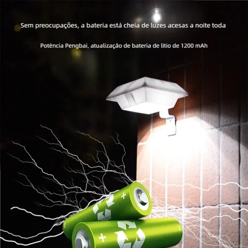 Outdoor LED Solar Street Light Security Flood Light, Waterproof White / Warm 12 LEDs Auto On/Off Dusk to Dawn, for Patio, Door Qme