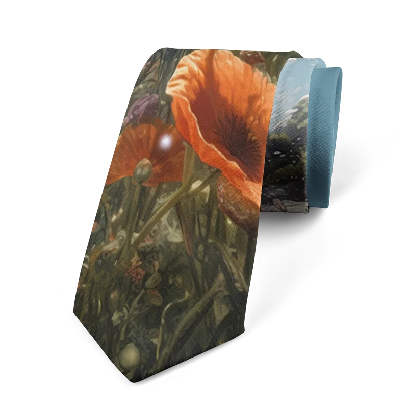 Classic Oil Painting High-quality Printing Novel Tie Personalized Qme style7