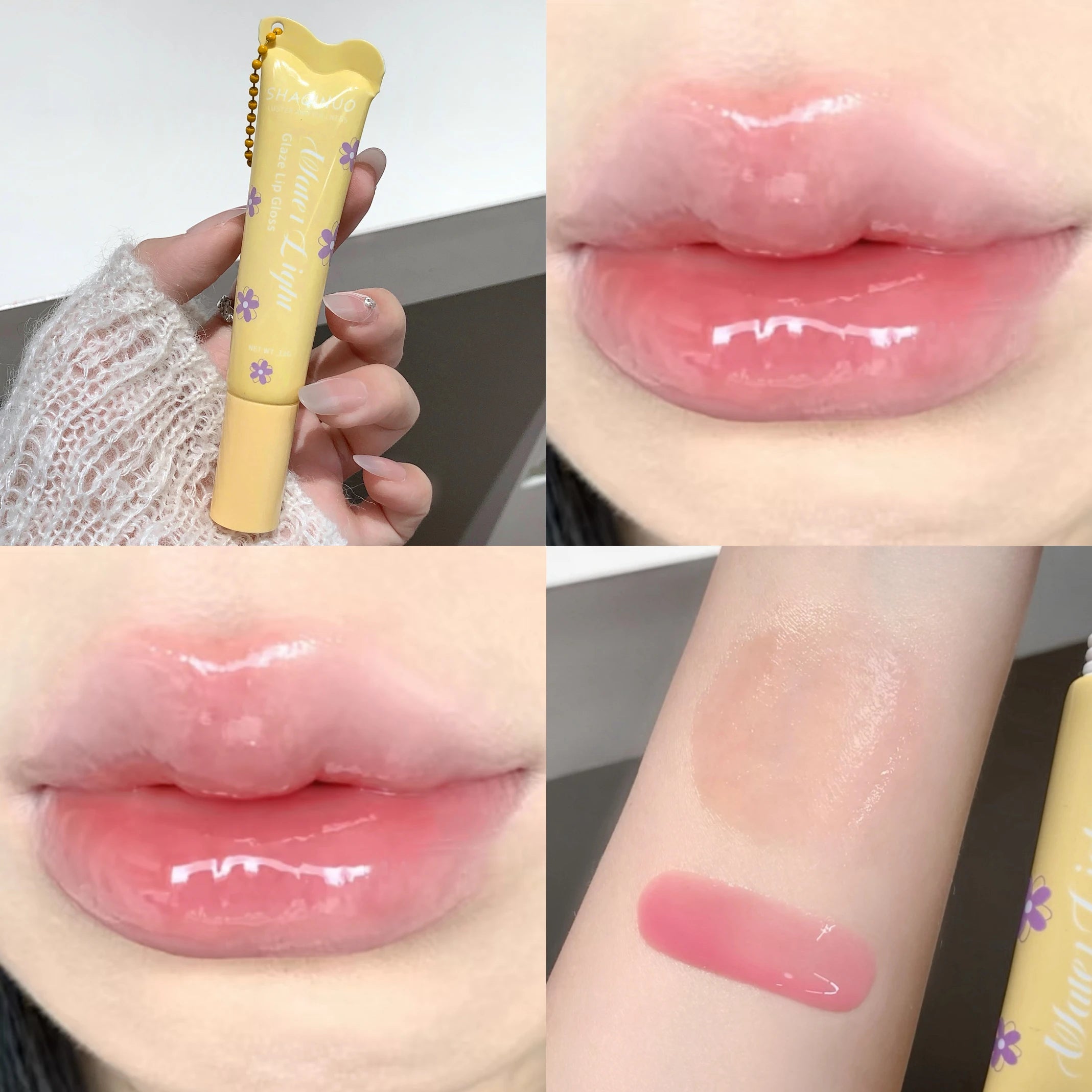 SHAQINUO Glittering Mirror Lip Glaze Watery Shimmering Light Pendant Qme S9126-02