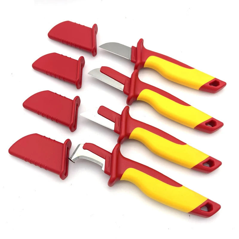 Electrician Knife Insulated Cable Stripping Snips Straight Curved Qme