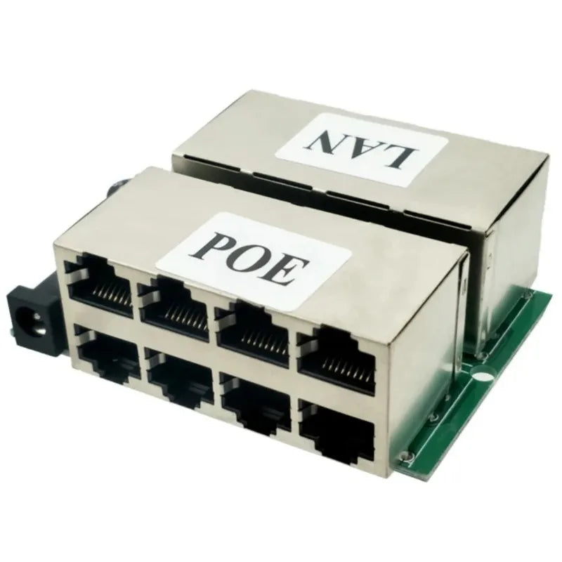 8-Port POE Injector Module POE Combiner for Wireless AP Bridge CCTV Surveillance Centralized Power Supply Bare Board Qme
