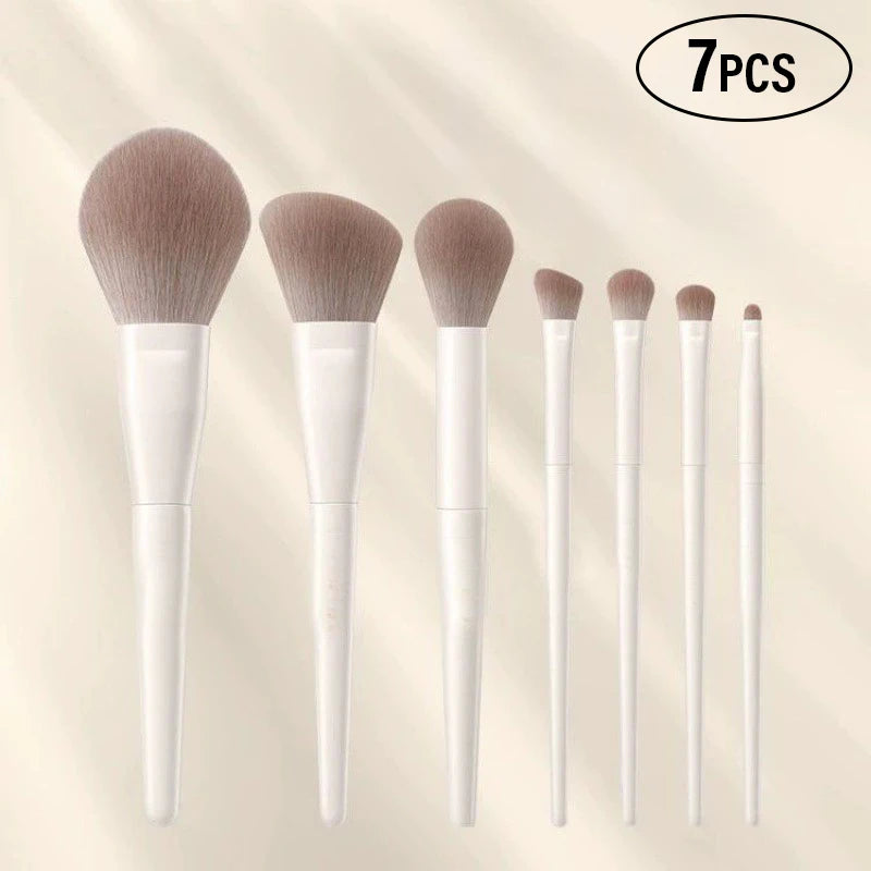 5 7 10 Professional Makeup Brushes Tools White Eyeshadow Eyeliner Qme 7PCS China Mainland