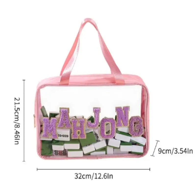 Business Studio Home Travel Adults Teens Mahjong Tile Bag Waterproof Qme