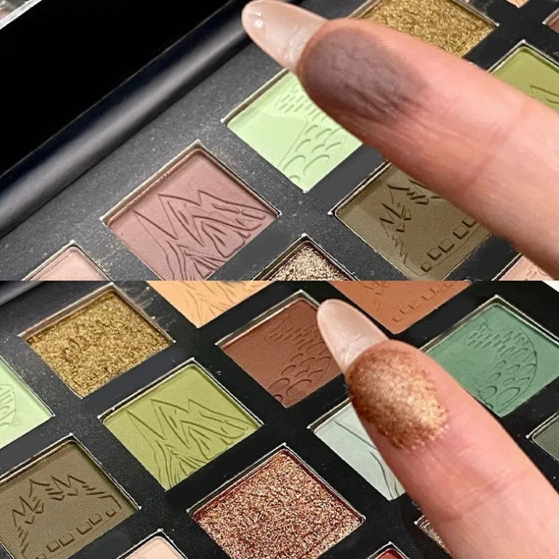 24 Color Eyeshadow Palette, Cold Brown Neutral Glitter Sparkle, Matte Shimmer Finish for Natural Smoky Eye Looks, Lasting Makeup Qme