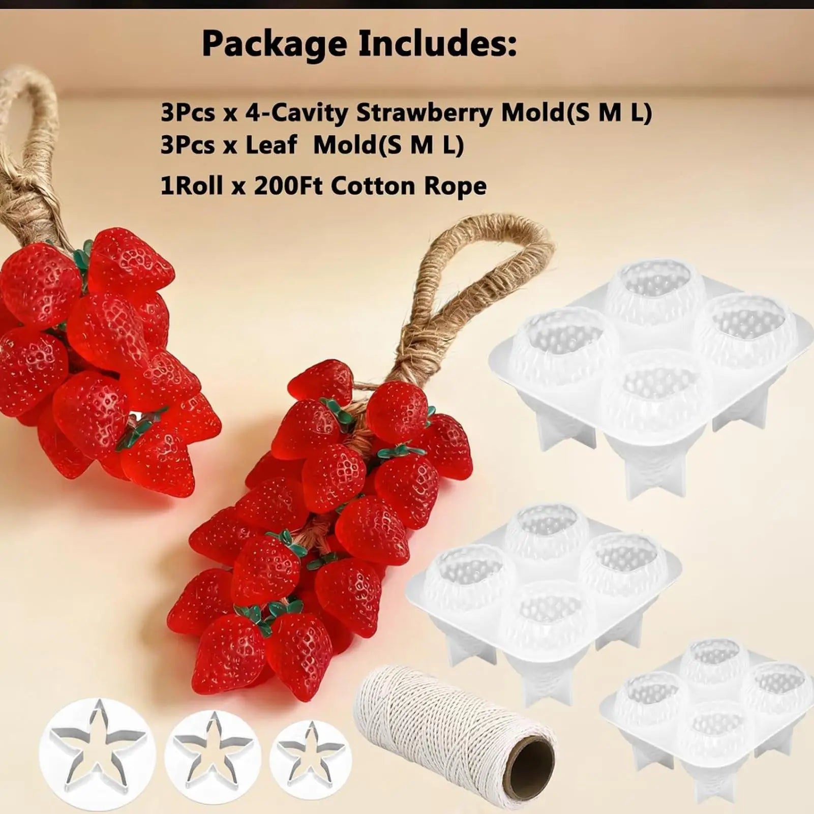 3D Strawberry Mold Silicone Candle Making Mold Cake Decoration Mould For Resin Craft Cake Decoration Chocolate Ice Cube Plaster Qme