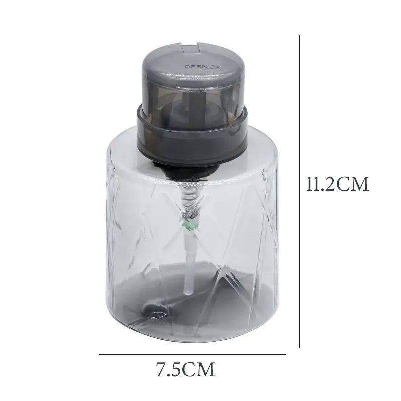 Refillable Lockable Pump Dispenser Empty Press Bottle Nail Cleaner Qme