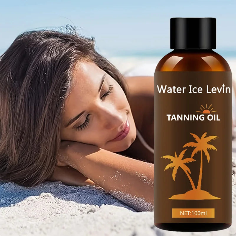 Hydrating Tanning Oil with Hyaluronic Acid & Collagen for Smooth, Elastic Skin, Non-Greasy, For Daily Use All Skin Types. Qme
