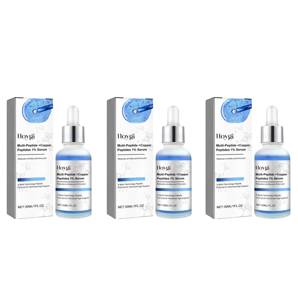 Blue Copper Peptide Serum Firming Fade Fine Lines Shrink Pores Skin Care Rejuvenation Smooth Brightening Spot Moisturizing Serum Qme 3 x 30ML Boxed