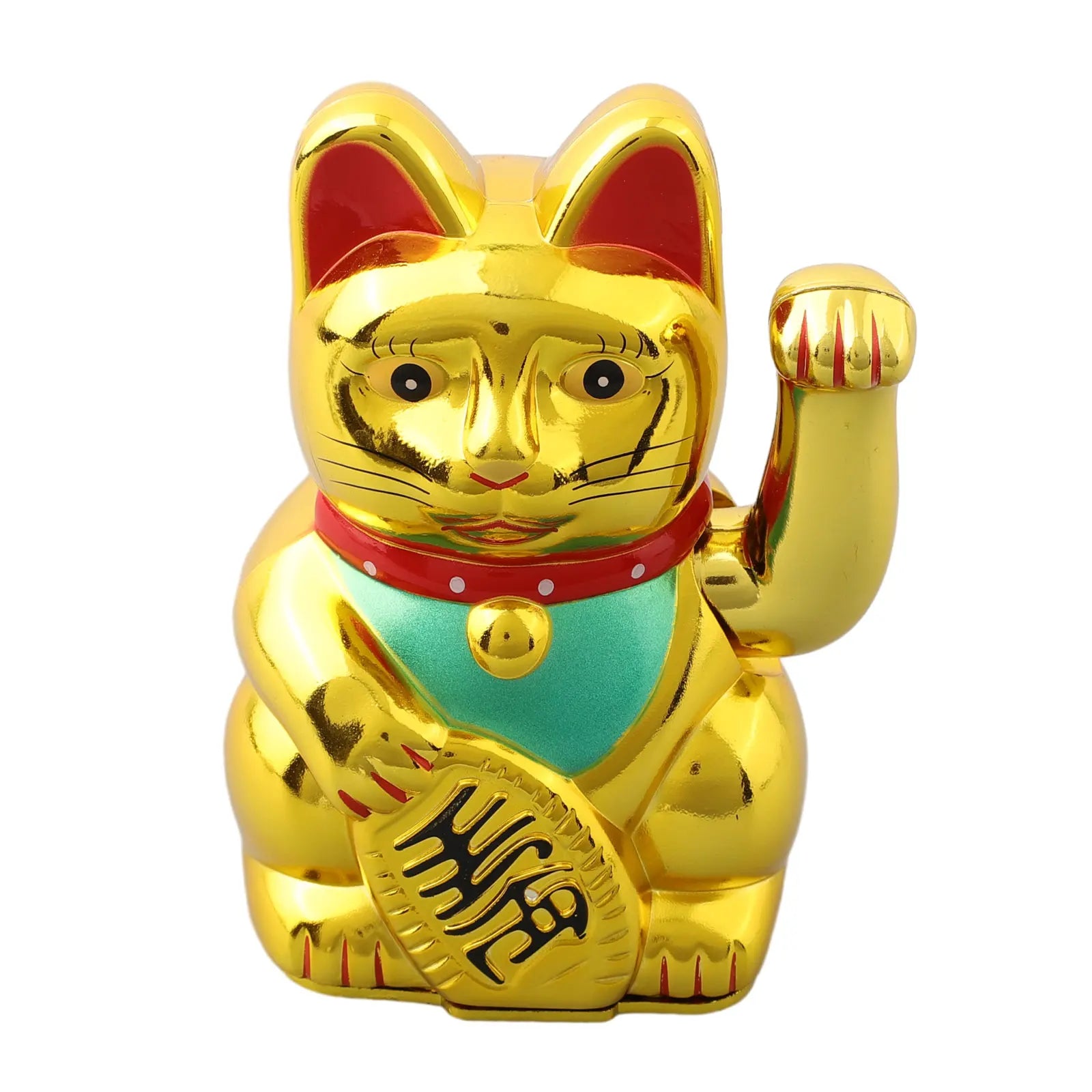 Feng Shui Beckoning Cat Chinese Electric Waving Fortune Lucky Cat New Store Opening Gift Waving Kitty Decor Room Shop Decoration Qme Bright Gold