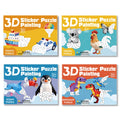 New 3D Puzzle Stickers Number Matching Puzzle Sticker Creative DIY Puzzle Sticker Painting Set (8 Patterns) Child Focus Training Qme 4 Style Sets