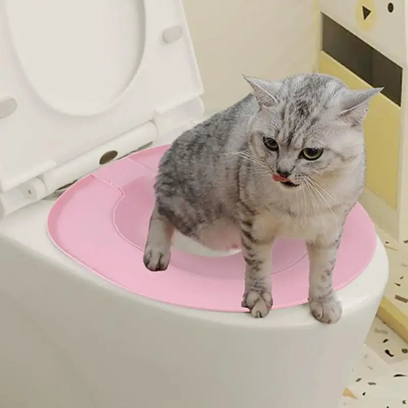Cat Sandbox Toilet Seat Training Tool System Teach Use Reusable Qme