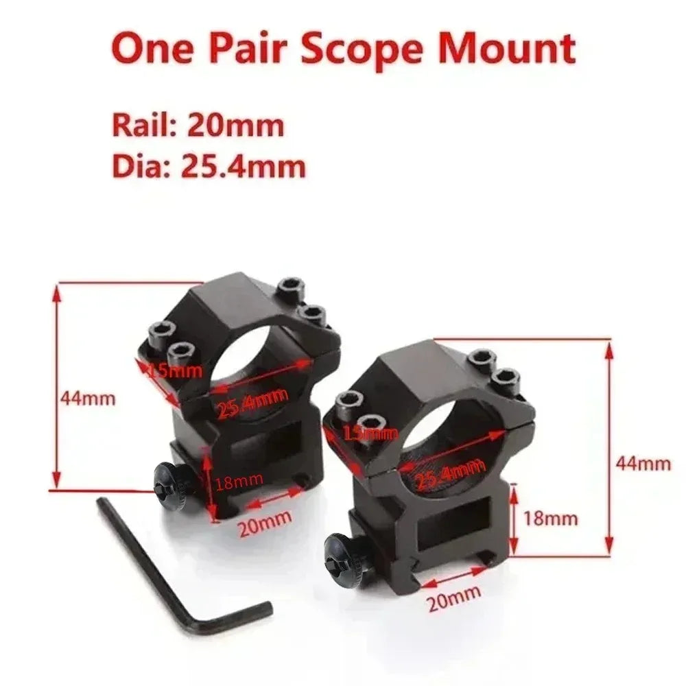 25 4 Rifle Scope Mounting Ring Flashlight Dovetail Picatinny Rail Qme 25.4mm High B