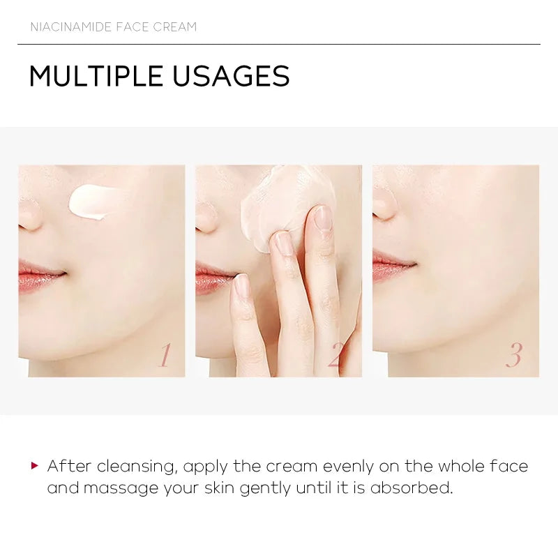 Laikou Niacinamide Whitening Cream Oil Control Oil Control Anti-wrinkle Moisturizing Facial Cream Korean Skin Care Cosmetics 30g Qme