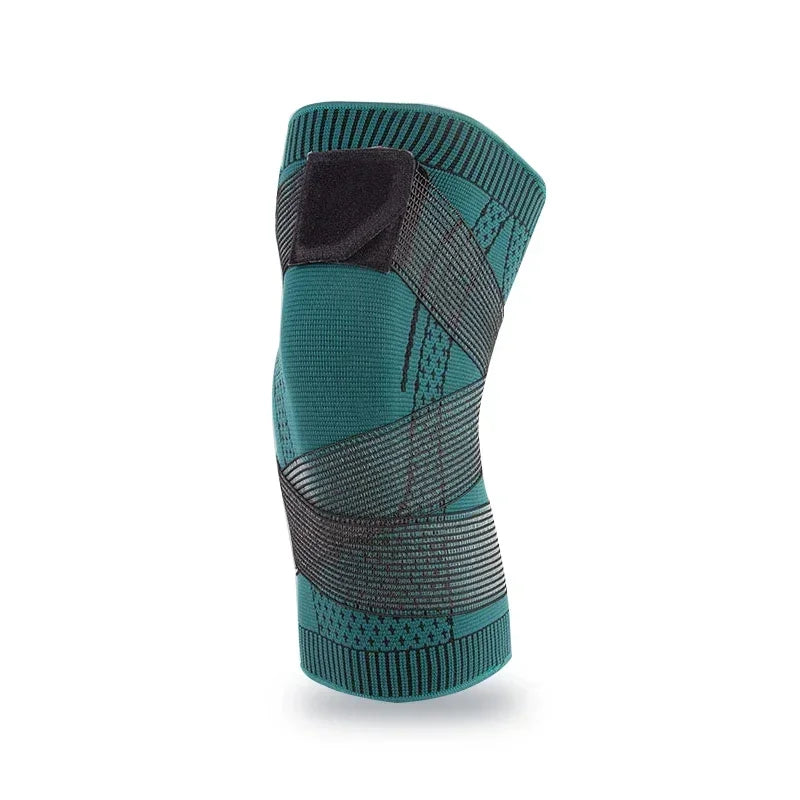 Knee Pads Pressurized Elastic Support for Men and Women, Fitness Gear, Basketball and Volleyball Brace Protector Bandage Qme Green 1 Piece S