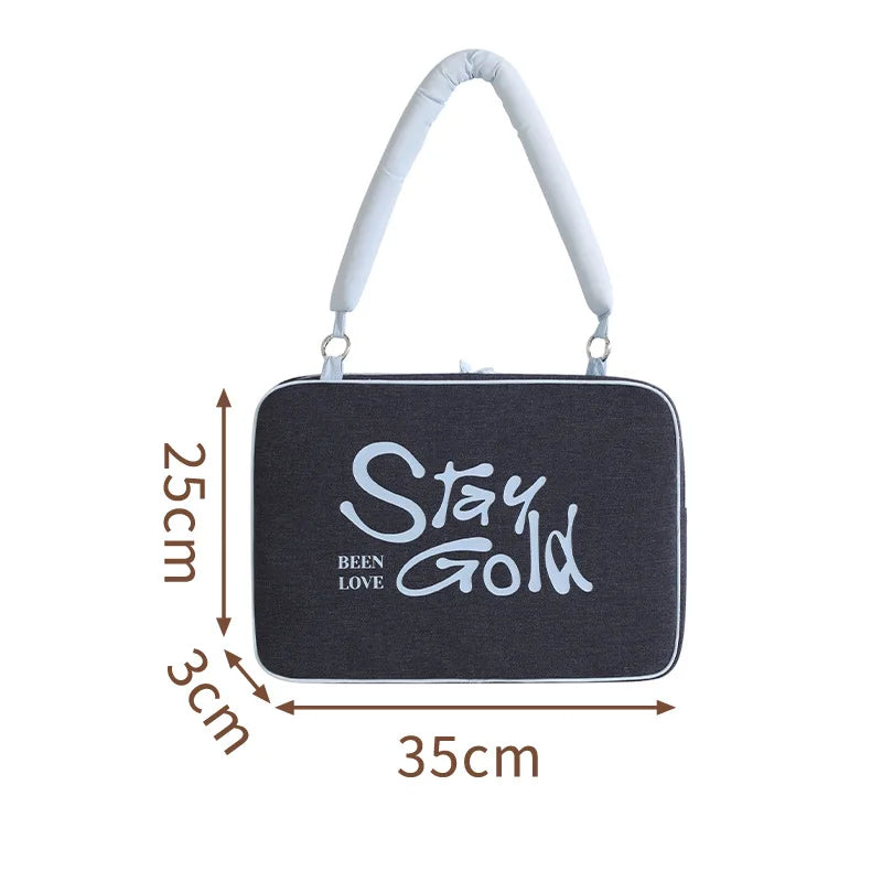 A 13.3/14 inch fluffy laptop case, suitable for MacBook Air iPad Pro and Huawei iPad laptop cases, fashionable laptop soft cases Qme HackerHand-heldSmall