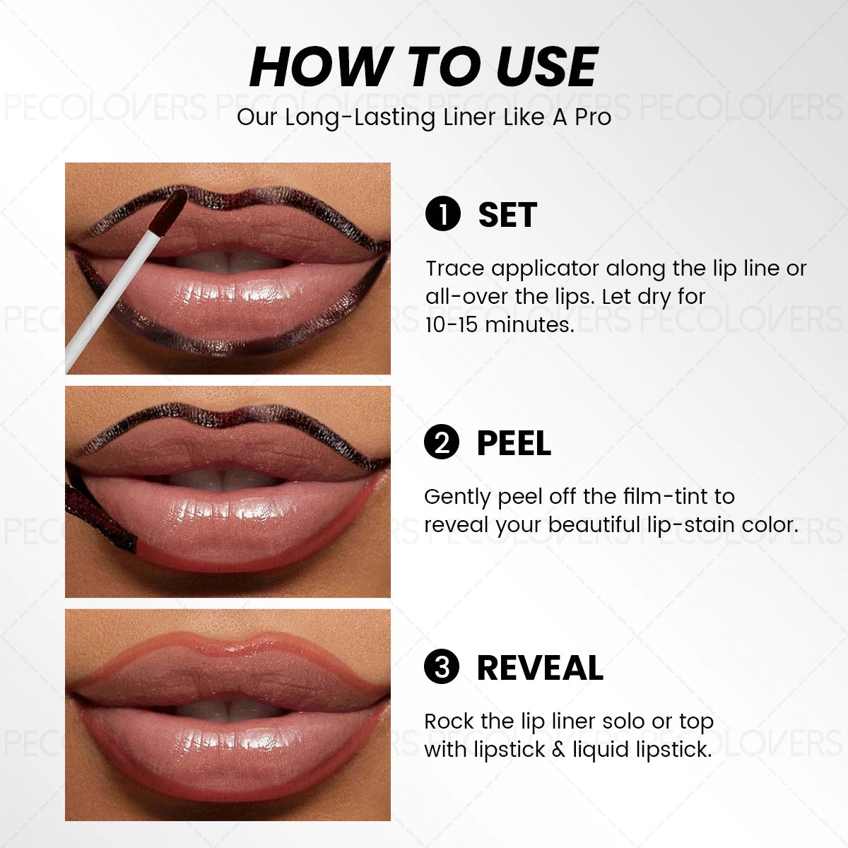 Tear-off Lip Liner Gloss Create Custom Line Waterproof Matte Tint Qme
