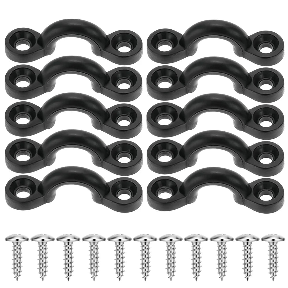 6-20PCS Kayak Clips Nylon Kayak Pad Eye Anchor Point Tool Marine Boats Aquatic Sports Surfing Deck Rigging Kit Boat Accessories Qme 10pcs