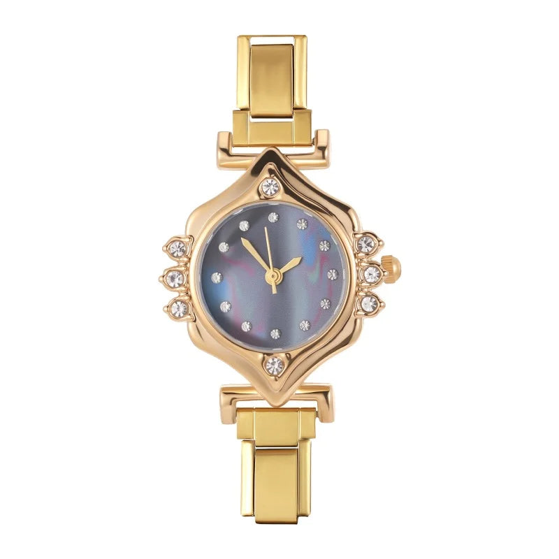 2025New Fit Width Italian Charm Square Zircon Elastic Watch Bracelets