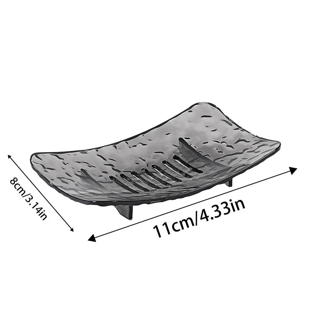 1pc Bathroom Soap Dishes Strong Load-Bearing Soap Holder Soap Dishes Long-Lasting Non-Slip Base Soap Saver Soap Tray For Family Qme Gray S