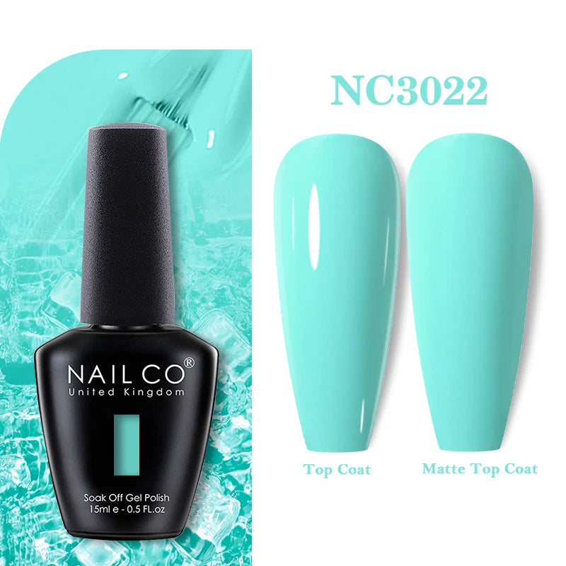 NAILCO Rubber Base Gel Polish Milky Pink Jelly White Beige 6Colors Qme