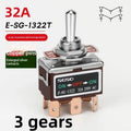 1Pcs Power Switch 2/3/4/6Pin E-SG Toggle Switch 32A 250VAC Rocker Switch With Brass Screw Foot Pin Qme 1322T 6Pin
