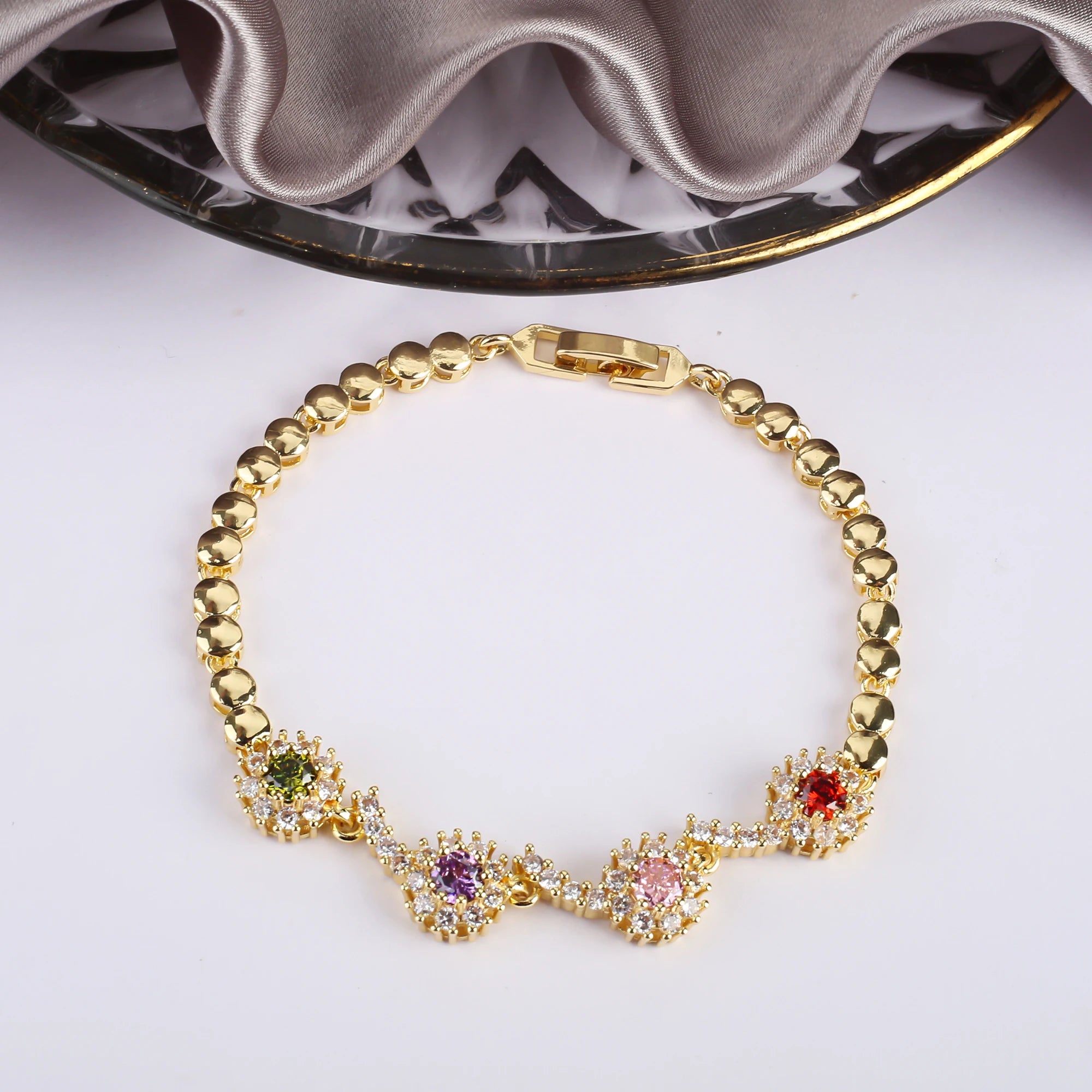 10 Style Classic Shiny CZ Heart Shaped Butterfly Star Geometric Bracelet Delicate For Women Party Wedding Jewelry Gift Wholesale Qme 5