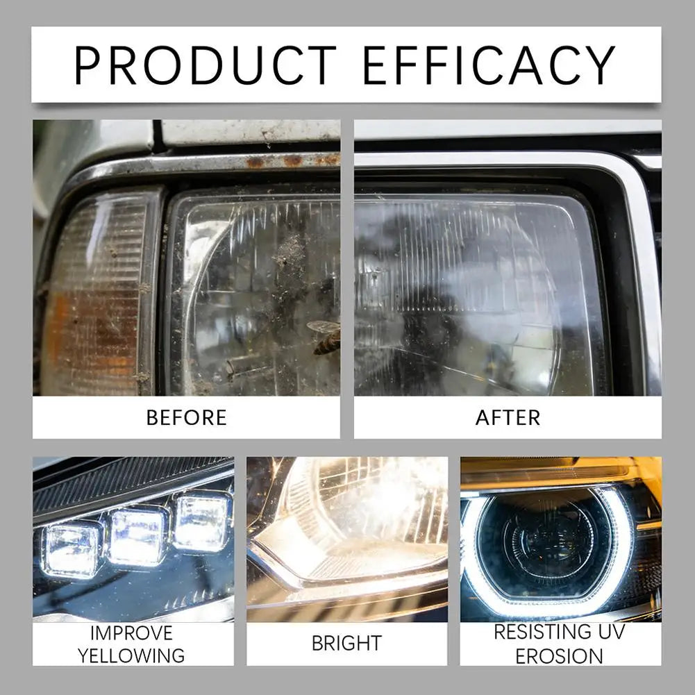 Yellowed Headlamps Refurbishing Fluid Restores Brightening Polish Car Qme