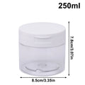 200- Makeup Remover Pad Jar Tweezers Round Clear Container Jars Empty Qme 250ml