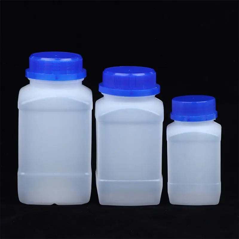 250 500 White HDPE Plastic Empty Square Bottle Reagent Laboratory Qme