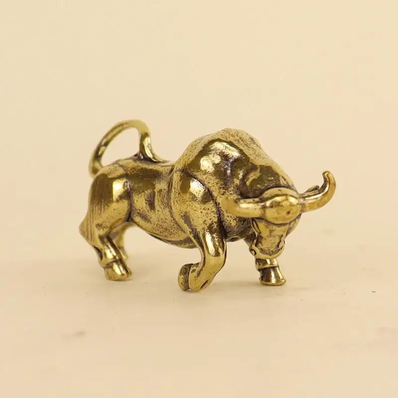 Figurine Miniature Ornament Brass Bullfighting Statue Home Office Qme