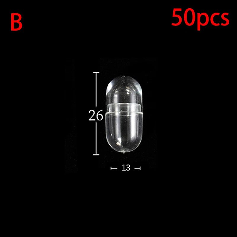 Lot Paintball Capsule Organizer Pill Case Mini Empty Plastic Balls Qme B