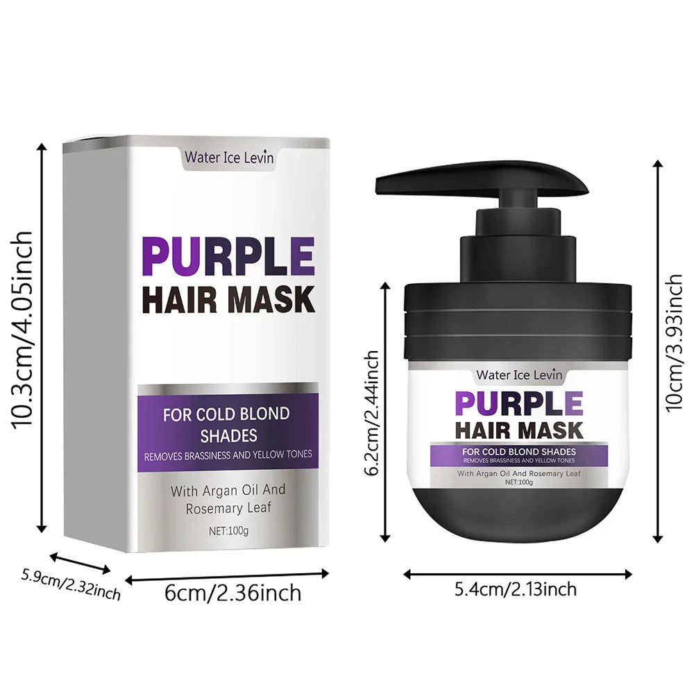 Purple Keratin Hair Mask Repairing For Hair Damaged Maltreated Moisturizing Nourishing Repairing Hair Mask Hair Care Conditioner Qme