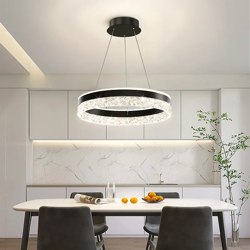 Simple Modern Ceiling Chandelier Adjustable Indoor Lighting High LED 3 Color for Living Room Dining Room Bedroom Decor Ornament Qme
