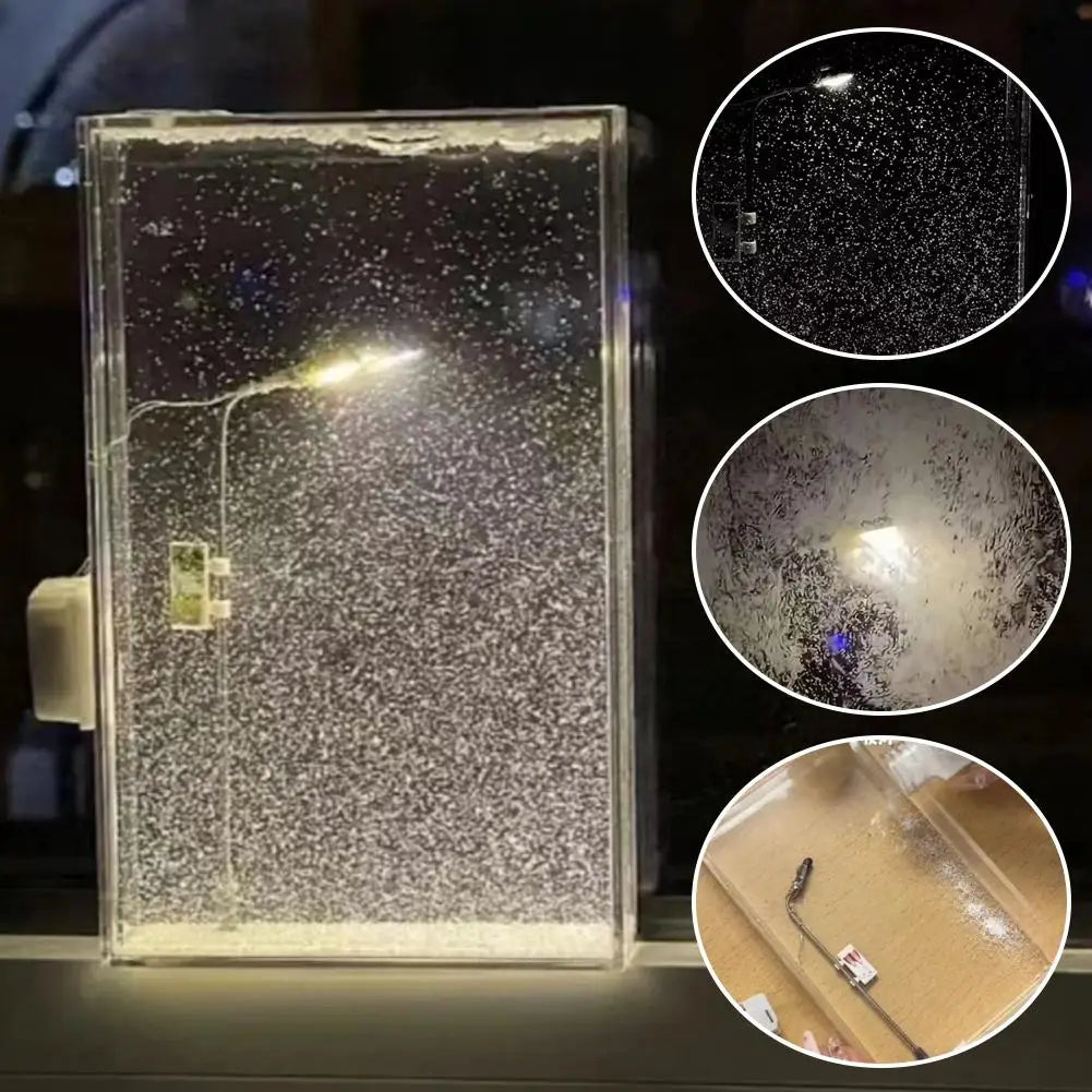 2026 Handmade Snow Scene Night Light Christmas Light-Up Kit Snowy Night Light Toys Arts And Crafts Decor for Kids Adults Qme
