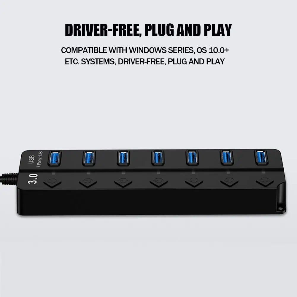 USB 3.0 Hub USB Hub 2.0 Multi USB Splitter Hub 30cm Long cable Multiple Expander for Computer Laptop PC Accessories Usb adapter Qme