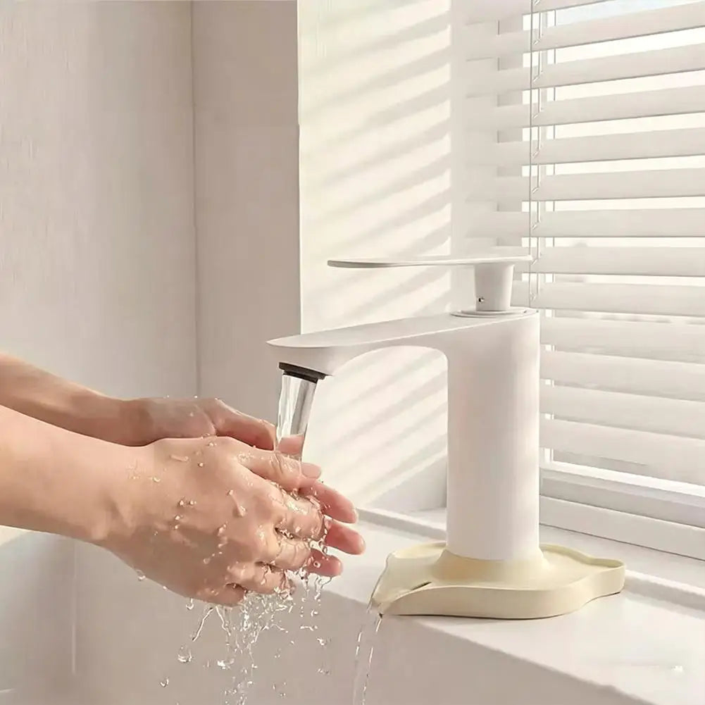 Silicone Faucet Mat Kitchen Sink Splash Guard Draining Pad Behind Qme