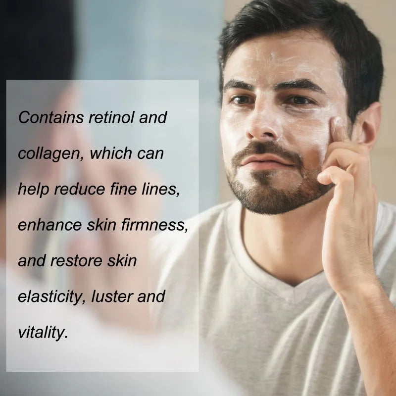 Retinol Faded Wrinkle Cream For Men Collagen Lifting Firming Reduce Face Neck Wrinkle Efficient Moisturizing Skincare Qme