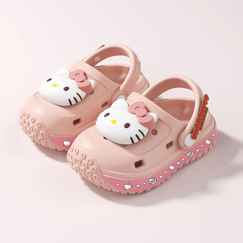 Hello Kitty Kuromi Cartoon Hole-Patterned Shoes Cute, Non-Slip Slippers for Students Beach and Outdoor Sandals Qme 4 130mm